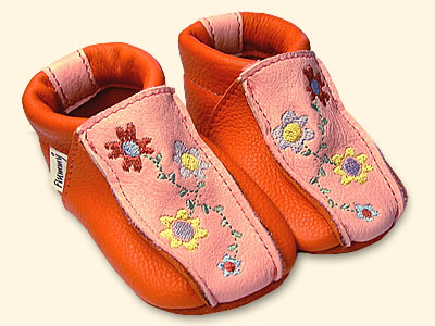 Flummy Lederschuhe Anny rosa orange